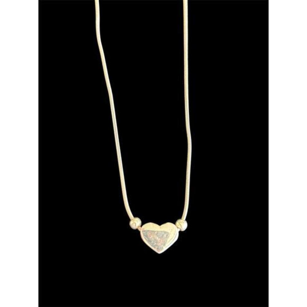Sterling Silver Modernist Heart Slide Charm & 18” Snake Chain Dyadema 925